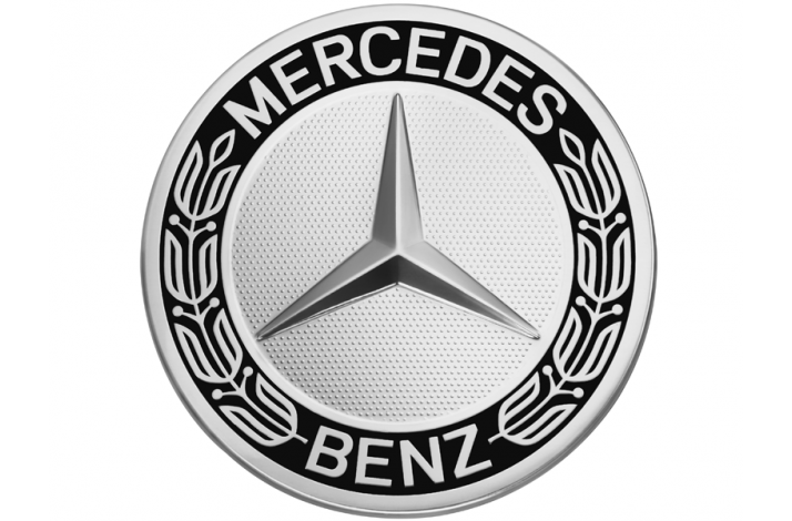 Mercedes-Benz centerkapsel, sort/slv laurbr