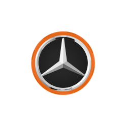 Mercedes-Benz centerkapsel. Orange (1 stk)