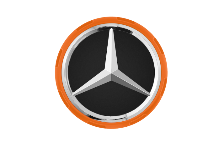 Mercedes-Benz centerkapsel. Orange (1 stk)