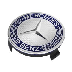 Mercedes-Benz centerkapsel, slv/bl
